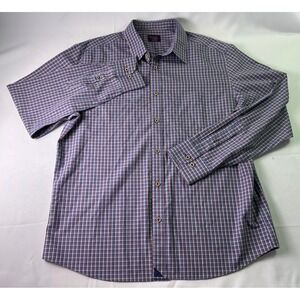 UNTUCKit Blue and Red Plaid Casual Button Down long sleeve shirt